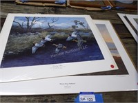 2 unframed prints: "Coming Thru" 544/960 by Robe