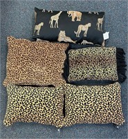 5 Animal Print Throw Pillows
