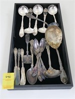 TRAY LOT OF SILVER PLATE SPOONS