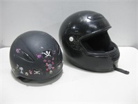 Two Motorcycle Helmets Largest Sz M