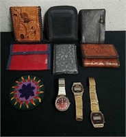 Vintage wallets and men's watches