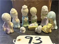 Porcelain Nativity Figurine Set