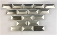 (17) Bungalow Polished Nickel Prism Cabinet Knobs