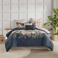 Camillia Comforter Bed Set Dark Blue, Queen $179