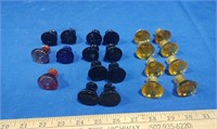 Early Colored Glass Furniture Knobs