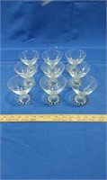 9 Candlewick Glass Sherbet Dishes