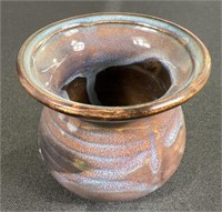 Blue, Purple & Brown Pottery Vase