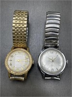 2 PIECE CARAVELLE STRETCH BAND WATCHES