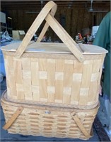 2 - Picnic Baskets with Pet Supplies