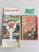 Vintage Texaco Items – Map & Harvest Gold Notebook