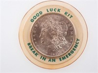 NICE 1897 Morgan Silver Dollar Good Luck Kit