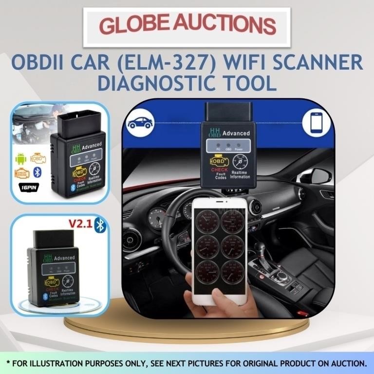 OBDII CAR (ELM-327) WIFI SCANNER DIAGNOSTIC TOOL