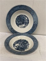 Courier and Ives bowls