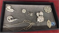 Tray lot of assorted stunning costume jewelry