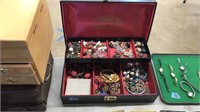 Jewelry Box lot and Costume Jewelry contents