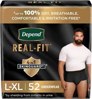 Disposable Underwear for Men L/XL, 52 Count