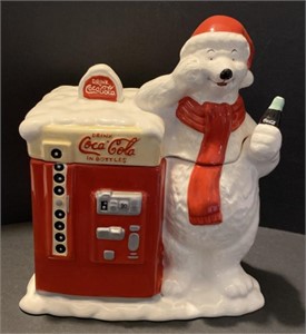 Coca Cola Ceramic Polar Bear and Vending Machine