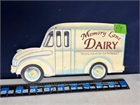 Memory Lane Dairy sign metal