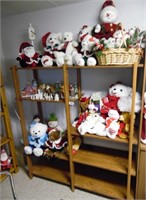 SHELF AND CHRISTMAS ITEMS, LOCATED IN BASEMENT