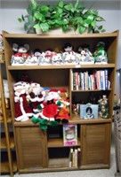 BOOK CASE AND CHRISTMAS ITEMS, LOCATED IN BASEMENT