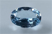 Certified 5.90 Cts Natural Blue Topaz