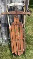 Antique Flexible Flyer sled with original