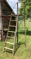Antique wooden ladder from the Dayton Safety