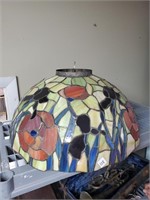 Vtg. Stain Glass Lamp Shade-22 in. Wide