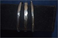 (3) Sterling Silver Bangle Bracelets