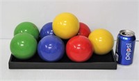 Bocce Balls Set Italy Made 2 Each Color 8 Total
