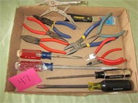 Misc. Tool Lot (Pliers & Screw Drivers)