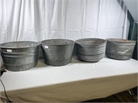 Lot of 4 Zinc buckets