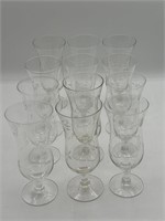 12 Etched Glass Princess House Cups