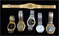 6 Vintage Men's Watches - Pulsar, Kronatron