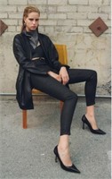 Zara Sz 6 Faux Leather JEGGINGS - High-waisted