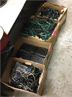 Box of Assorted Cords, Keyboards