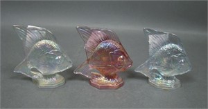 Three  Fenton Iridsed Sunfish