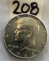 1964D Kennedy Silver Half Dollar