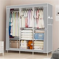3-Rod Clothes Organizer  Portable Closet with Shel