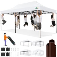 COBIZI Heavy Duty 10x20 Pop up Canopy Tent with 6