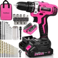 ThinkLearn Pink Cordless Drill Set  20V  67Pcs  3/
