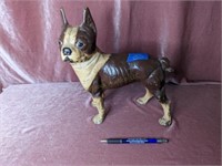 Cast Iron Boston Terrier Dog Statue