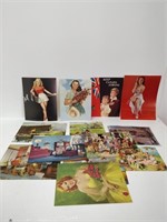 14 1940s to 1950s litho prints for calendar tops