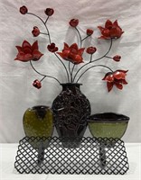 Elegant Expressions Floral Metal Wall Decor W/