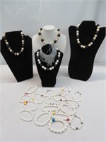 STERLING SILVER CHAINS, BEAD NECKLACES, BRACELETS