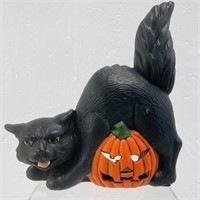 Porcelain cat Halloween decoration