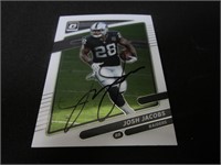 Josh Jacobs Signed Trading Card RCA COA