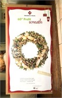 60" Pre Lit Wreath in Box
