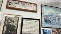 Barber Shop wall sign hanging lot