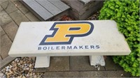 Purdue Boilermakers concrete bench.